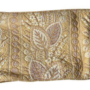 Restoration Hardware Quilted Pillow Sham Yellow Paisley Standard Pillowcase RefC